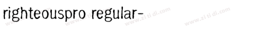 RighteousPro Regular字体转换